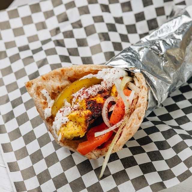 Chicken Kabob Sandwich.